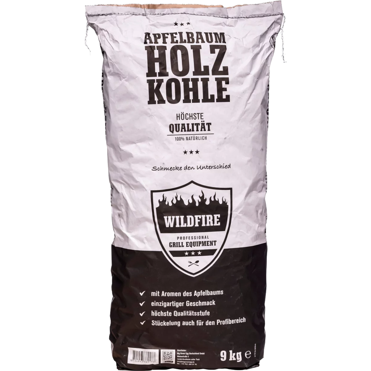 Big Green Egg Wildfire Aroma Holzkohle vom Apfelbaum 9Kg